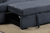 Picture of MALDON Chenille Fabric Sectional Sofa Bed with Storage Ottoman