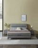 Picture of CUBA Genuine Leather Bed Frame in Queen/Eastern King Sizes (Dark Grey)