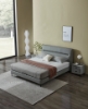 Picture of CUBA Genuine Leather Bed Frame in Queen/Eastern King Sizes (Dark Grey)