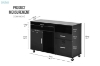 Picture of EBERN 2-Drawer Rolling File Cabinet (Black)