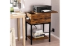 Picture of HOOBRO 1-Drawer Narrow End Table with Power Outlet and USB Charger