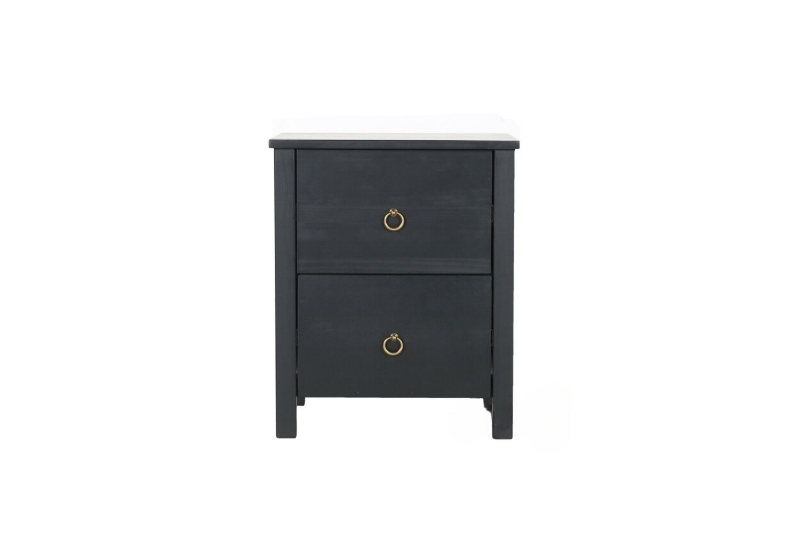 Picture of METRO Pine Bedside Table (Black)