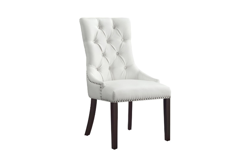 Picture of KACELA PU Leather Button-Tufted Dining Chair (White)