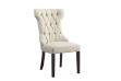 Picture of ARLETTE Button-Tufted Linen Wingback Dining Chair (Cream White)
