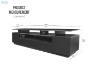 Picture of ONEL 76.7" TV Stand with LED Lighting (Black)