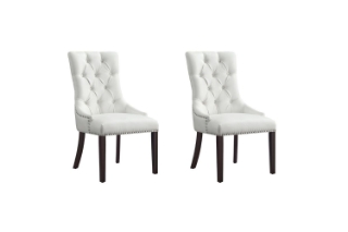 Picture of KACELA PU Leather Button Tufted Dining Chair (White) - 2PC in 1 Carton