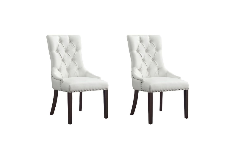 Picture of KACELA PU Leather Button Tufted Dining Chair (White) - 2PC in 1 Carton