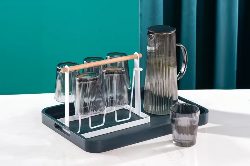 Picture of Water Set Contains 1 Bottle and 6 Glasses (Smoky Grey)