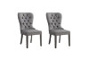 Picture of ERICA Button-Tufted Linen Dining Chair (Light Gray)