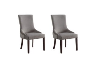 Picture of MODWAY Button Tufted Velvet Dining Chair-【PACK OF 2】 (Gray)