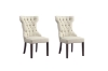 Picture of ARLETTE Button-Tufted Linen Wingback Dining Chair (Cream White)