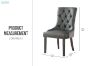 Picture of KACELA PU Leather Button-Tufted Dining Chair (Dark Gray)