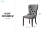 Picture of ERICA Button-Tufted Linen Dining Chair (Light Gray)