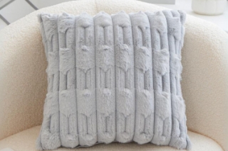 Picture of PLUSH Cushion with Inner (17"x17") - Silver Gray