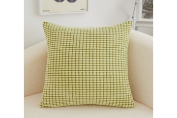 Picture of SIMPLE CORN GRAIN Plush Cushion with Inner (17.7" x17.7") - Green