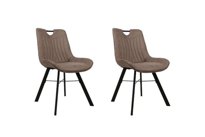 Picture of ATOKA Fabric Dining Chair (Taupe) -【PACK OF 2】