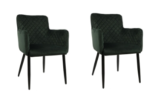 Picture of MILLY Velvet Armchair (Green) - 【Pack of 2】