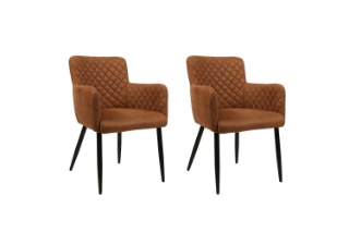 Picture of MILLY Velvet Armchair (Brown) - 2PC in 1 Carton