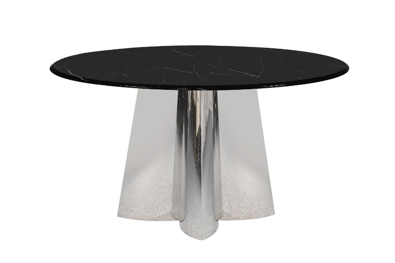 Picture of ELIOT 53.9" Marble Top Round Dining Table (Black)