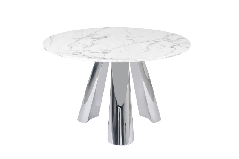 Picture of ELIOT 53.9" Marble Top Round Dining Table (White)