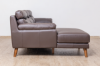 Picture of ANVIL 100% Leather Sectional Sofa  (Dark Brown) - Chaise Facing Left