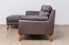 Picture of ANVIL 100% Genuine Leather Sectional Sofa  (Dark Brown) - Chaise Facing Left