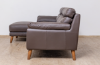 Picture of ANVIL 100% Leather Sectional Sofa  (Dark Brown) - Chaise Facing Left