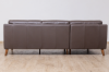 Picture of ANVIL 100% Leather Sectional Sofa  (Dark Brown) - Chaise Facing Left