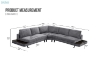 Picture of OLSEN Fabric Corner Sofa (Gray)