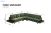 Picture of OLSEN Fabric Corner Sofa (Green)