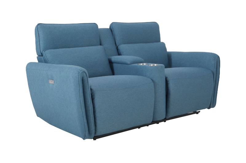 Picture of MONTE Fabric Power Reclining Sofa Range - Loveseat with Console (2RRC)