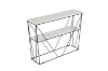 Picture of CUBE 39.4" Marble Top Console Table