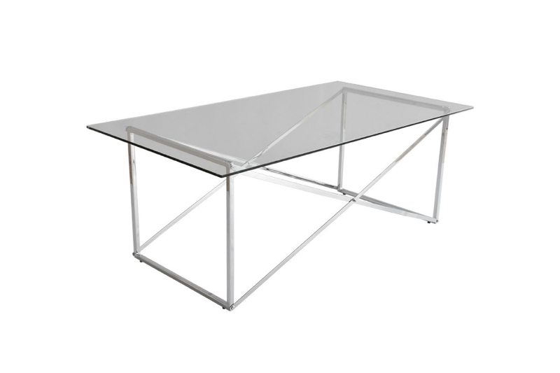 Picture of CROSS 47.2" Clear Glass Top Coffee Table