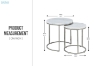 Picture of AYDAN Nesting Side Table with White Marble Top and Silver Legs