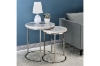 Picture of AYDAN Nesting Side Table with White Marble Top and Silver Legs