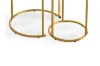 Picture of AYDAN Nesting Side Table with White Marble Top and Gold Legs