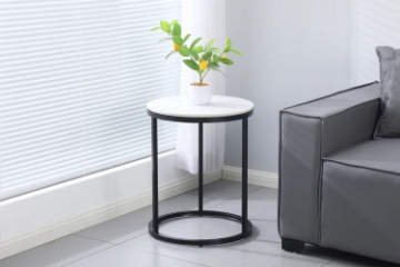 Picture of AYDAN Dia19.7'' Marble Top Side Table (Black)