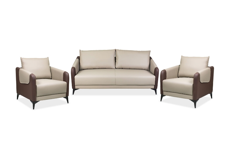 Picture of NOVILLA Leather Sofa Range - Armchair + Armchair + Sofa Set 