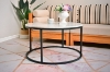 Picture of AYDAN Dia33.5'' Marble Top Coffee Table/Side Table (Black)