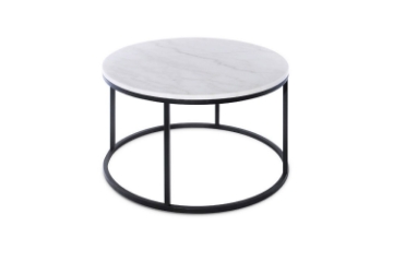 Picture of AYDAN Dia33.5'' Marble Top Coffee Table/Side Table (Black)