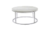 Picture of AYDAN Dia33.5'' Marble Top Coffee Table/Side Table (Silver)