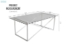 Picture of CROSS 47.2" Clear Glass Top Coffee Table