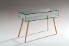 Picture of MURANO 47.2" Box Bent Glass Hall Table with Shelf