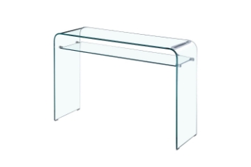 Picture of MURANO 47.2" Bent Glass Hall Table with Shelf 