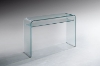 Picture of MURANO 47" Bent Glass Console Table with Shelf 