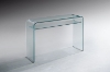 Picture of MURANO 47.2" Bent Glass Hall Table with Shelf 