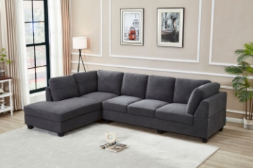 Picture of LIBERTY Premium Sectional Sofa with Ottoman (Dark Grey) 