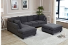 Picture of LIBERTY Premium Sectional Sofa with Ottoman (Dark Gray) 