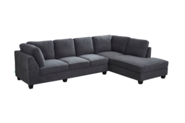 Picture of LIBERTY Premium Sectional Sofa (Dark Gray) - Chaise Facing Left without Ottoman