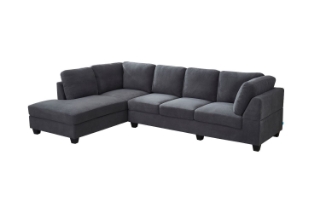 Picture of LIBERTY Premium Sectional Sofa (Dark Gray) - Chaise Facing Left without Ottoman